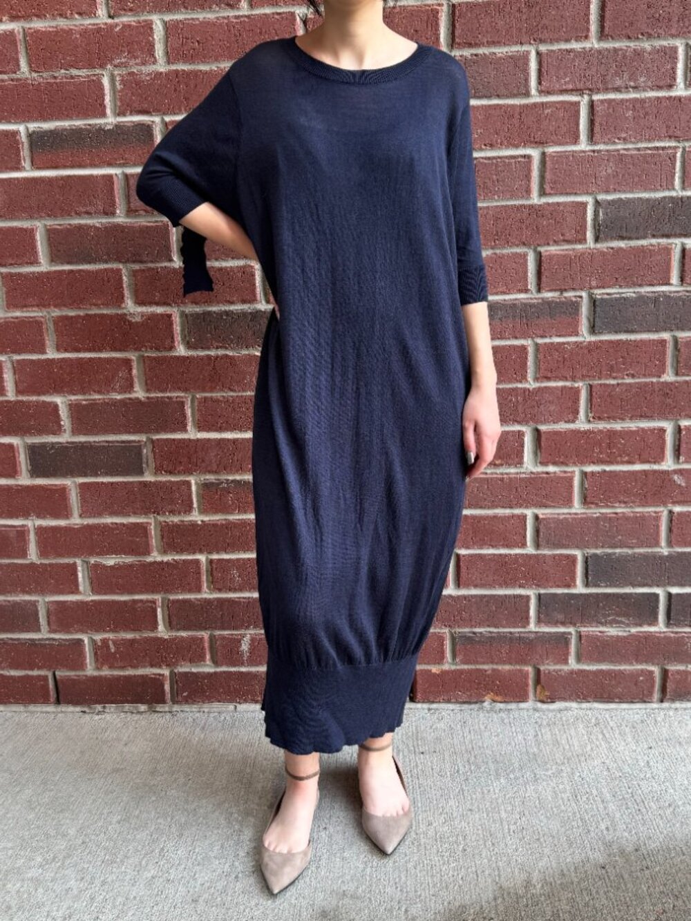 Rismat by Y's (Yohji Yamamoto) Knit Dress in Navy, fits XS/S